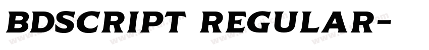BDScript Regular字体转换